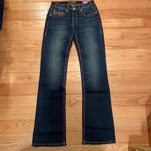 Rock and Roll Cowgirl Mid Rise Bootcut Jeans New